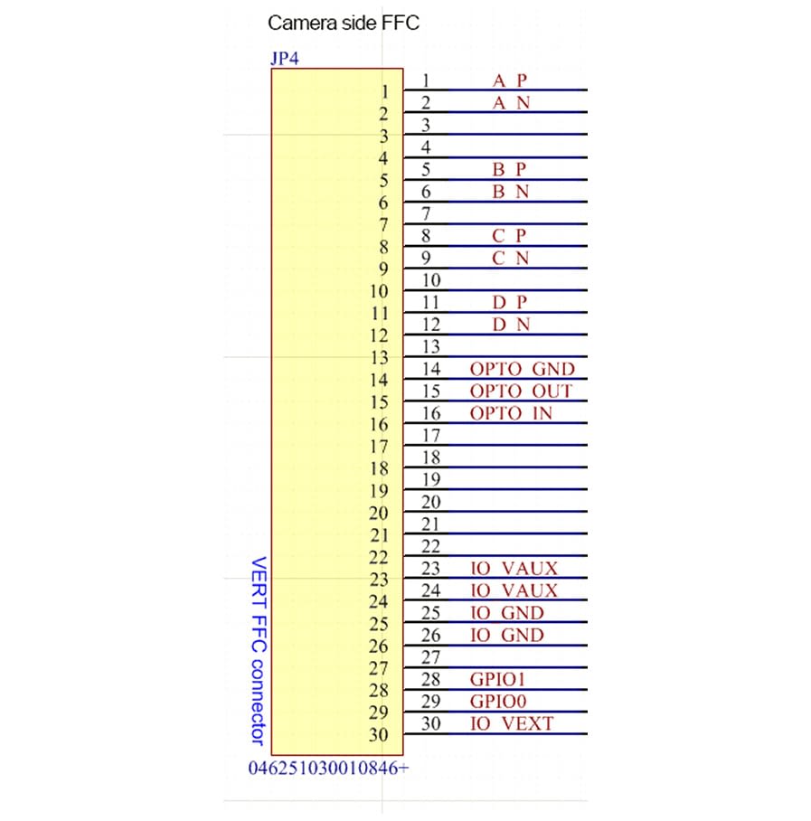 FFC - M12/JST 확장 보드 및 FFC 케이블 (Phoenix 카메라용)