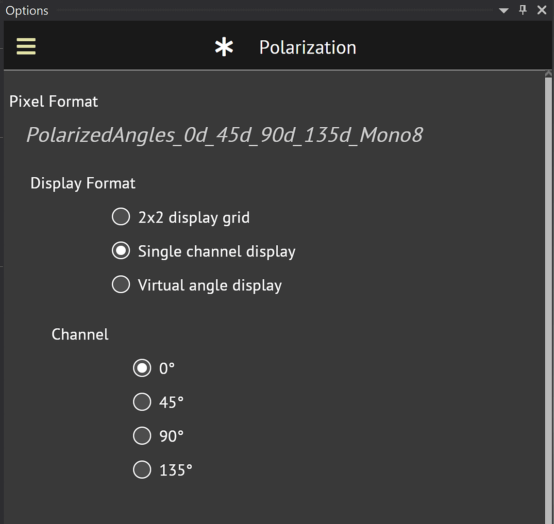single channel polarization view