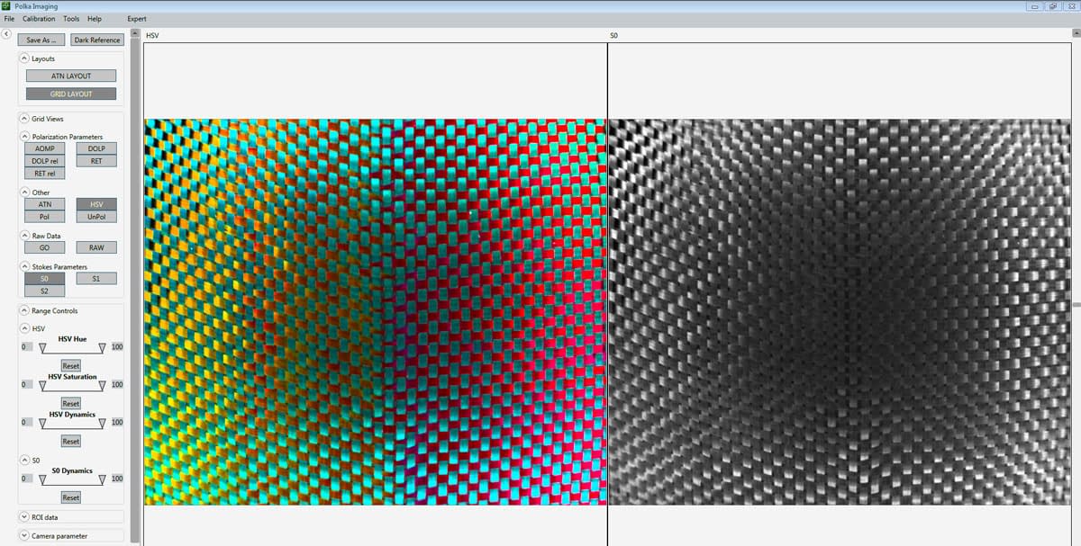 The Fraunhofer IIS PolkaImaging software is used as a measuring tool