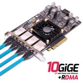 LUCID's Quad-Port 10G PoE+ Ethernet card