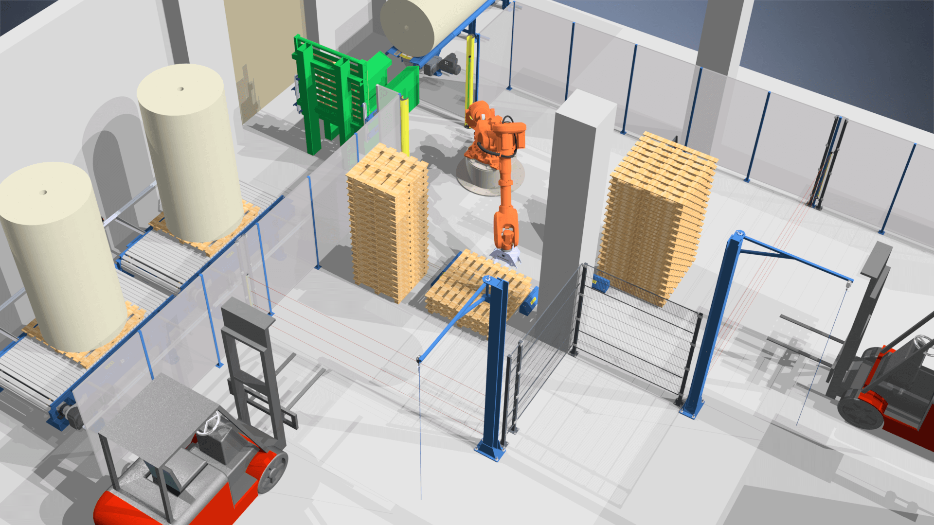 codesolo Greifer with LUCID Helios2 Robotic Palletizers warehouse