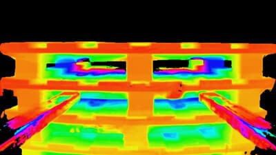 3D Distance Heat Map Image Forklift