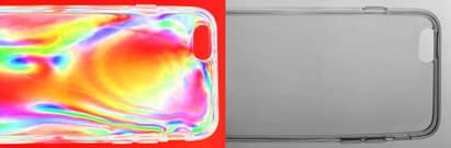 transparent phone case scratch inspection