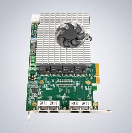 Neousys 4 port 5GigE Card EXPI9301CTBLK PCIE-POE4-5G