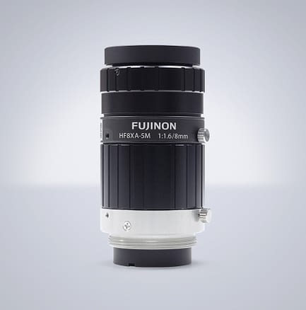 HF8XA-5M Fujifilm 5,0MP C-Mount Objektiv mit einer festen Brennweite von 8mm und einem Blendenumfang von F1.6 - F16.