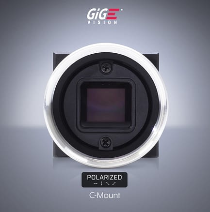 On-Pixel-Polarisator aus der Sony Pregius IMX250MZR CMOS Phoenix Kamera