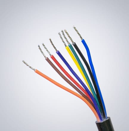 Amphenol M8 Open GPIO IP67 Cable wires
