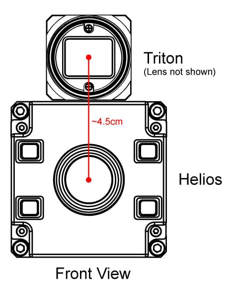 Place the Triton and Helios as close together as possible