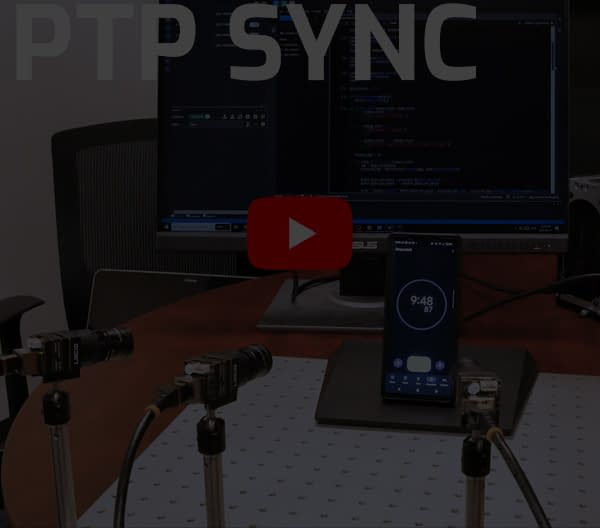 PTP synchronization for cameras