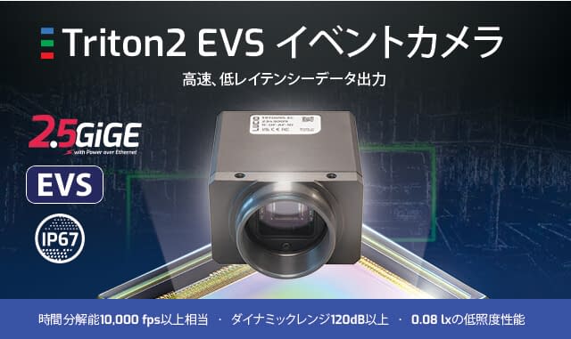 新しいTriton2 EVS – 2.5GigE イベントカメラ