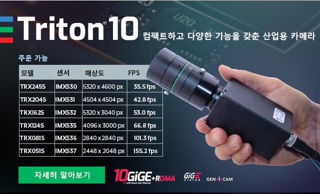 Triton10 출시 – 콤팩트한 다용도 고속 카메라