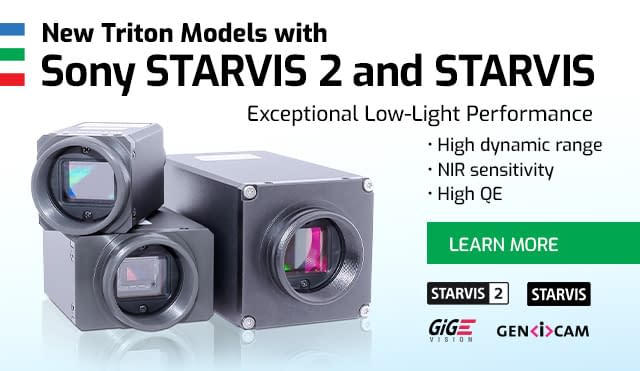 Triton Cameras Featuring Starvis2 Rolling Shutter Sensors