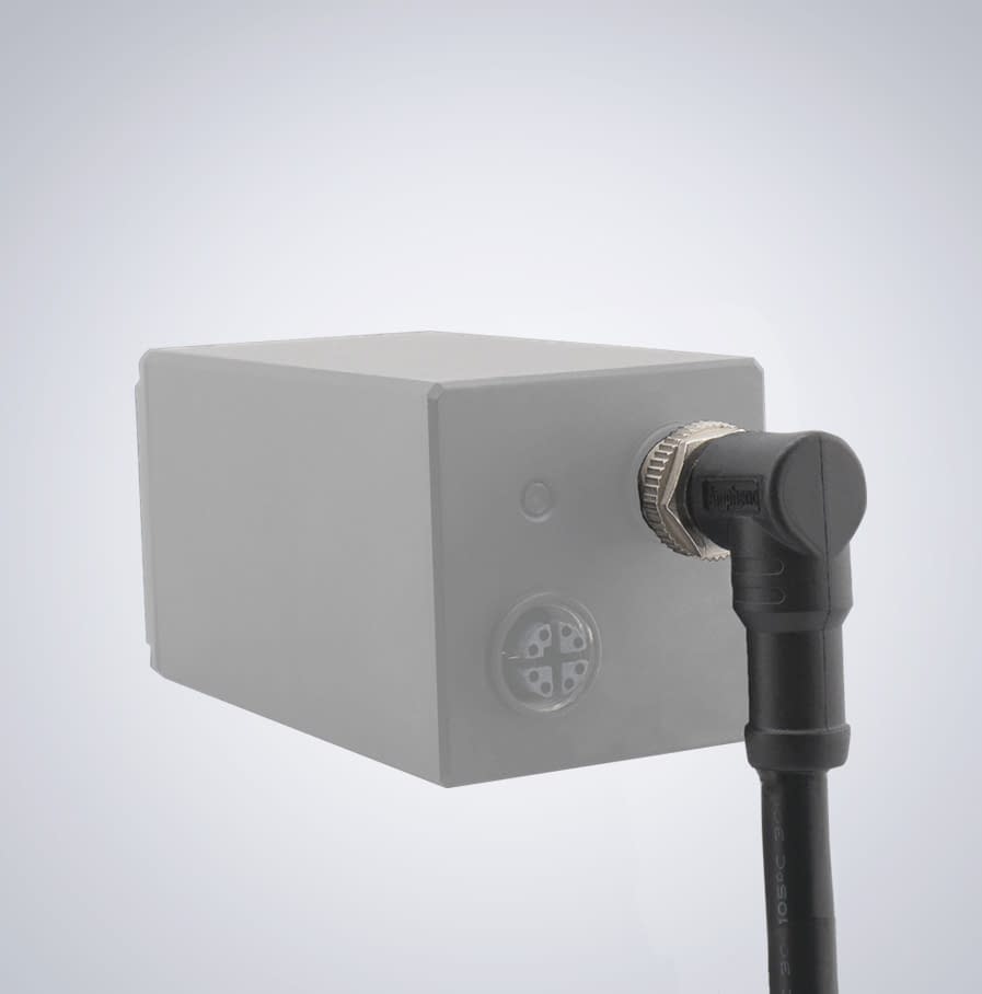 GPIO m12 17pin right-angle cable down RA1 attached to camera