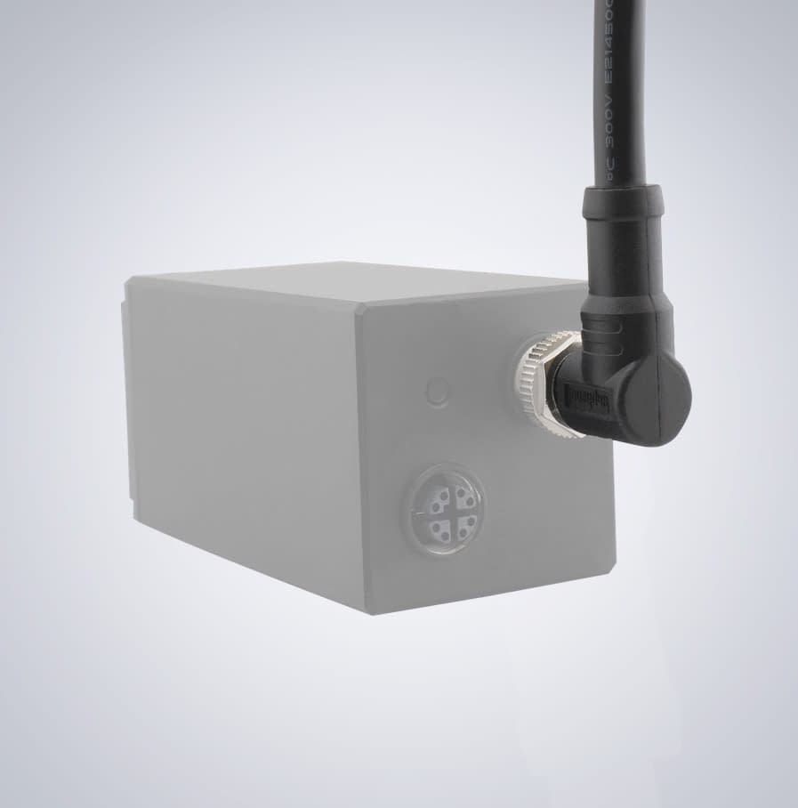 GPIO m12 17pin right-angle cable up RA2 attached to camera