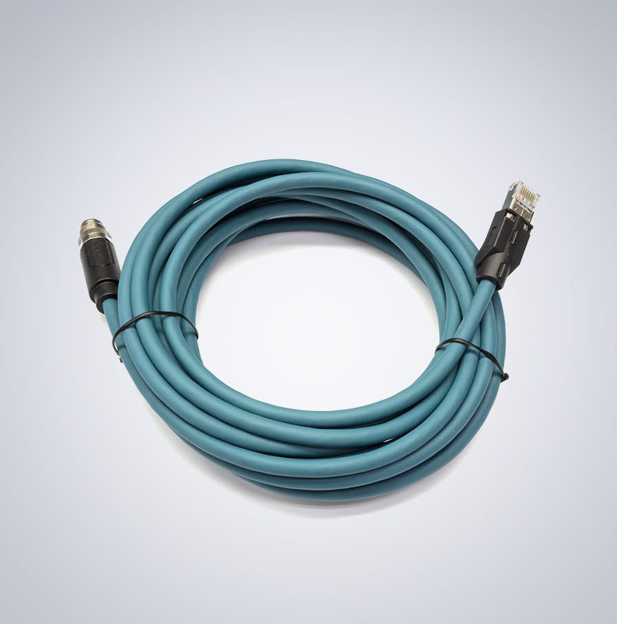 M12 to RJ45 5m cable, IP67