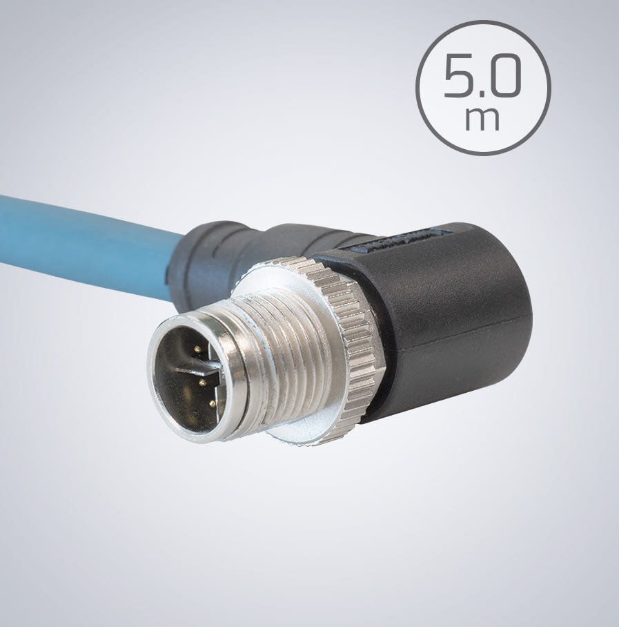 IP67 M12 Cable, right angle side for Atlas& helios, 5m