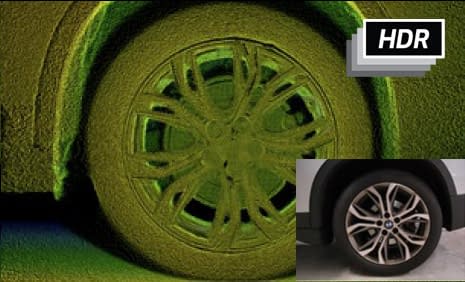 Point Cloud of a Wheel taken with Helios2+ ToF camera HDR Mode