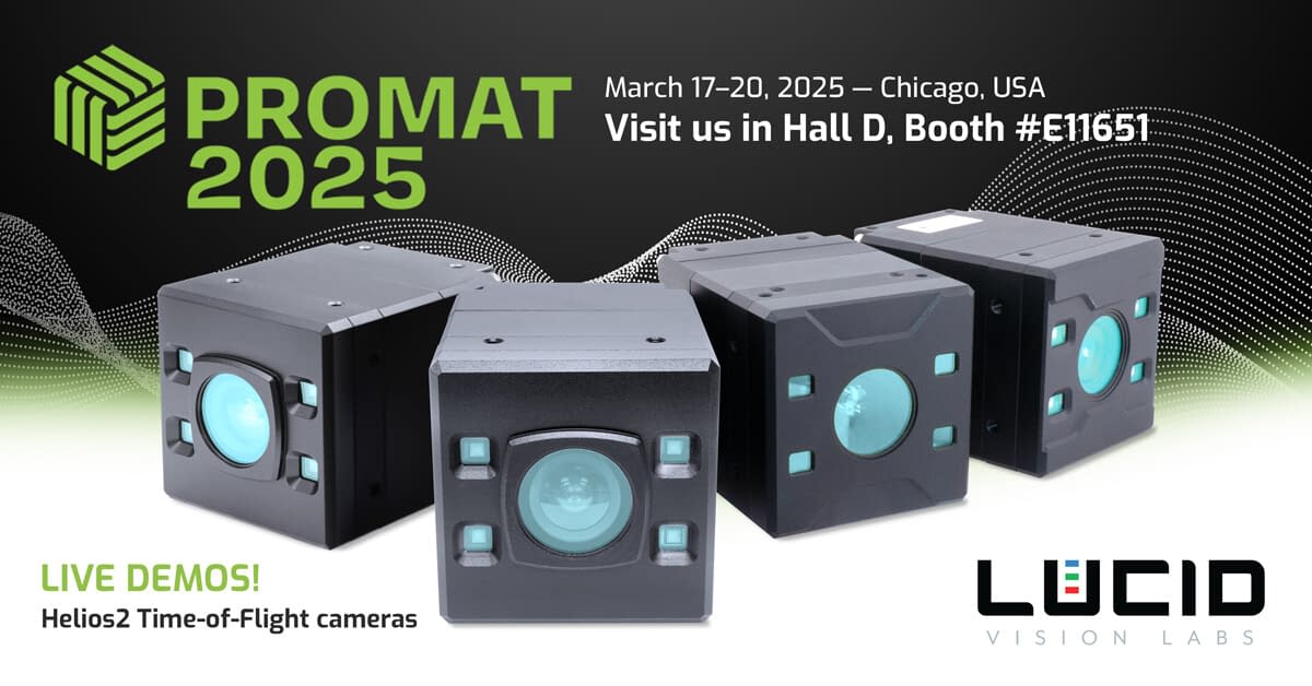 Visit LUCID at ProMat 2025 in Hall D, Booth #E11651, for live GigE camera demos