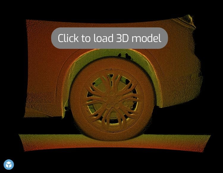 3D Point Cloud of Car Wheel/Side Panel