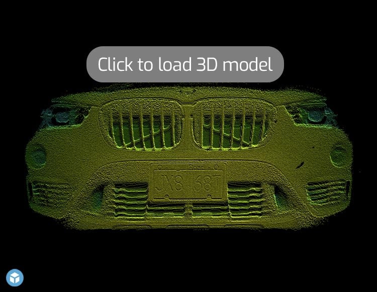 3D Point Cloud of front of car