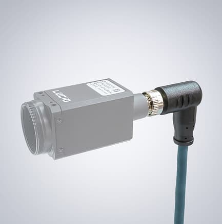 M12 to RJ45 IP67 Cat6a Cable [Right Angle, Down] – 5m, Dark Green