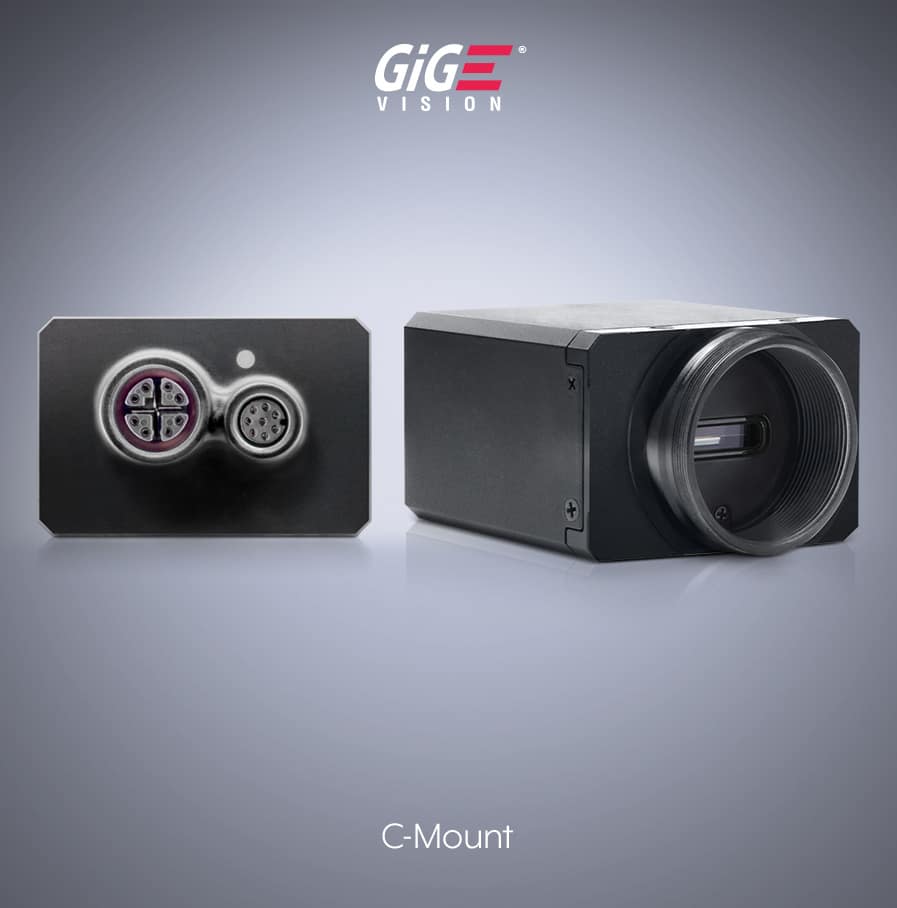 Triton2 2.5GigE camera line-scan c-mounts front back