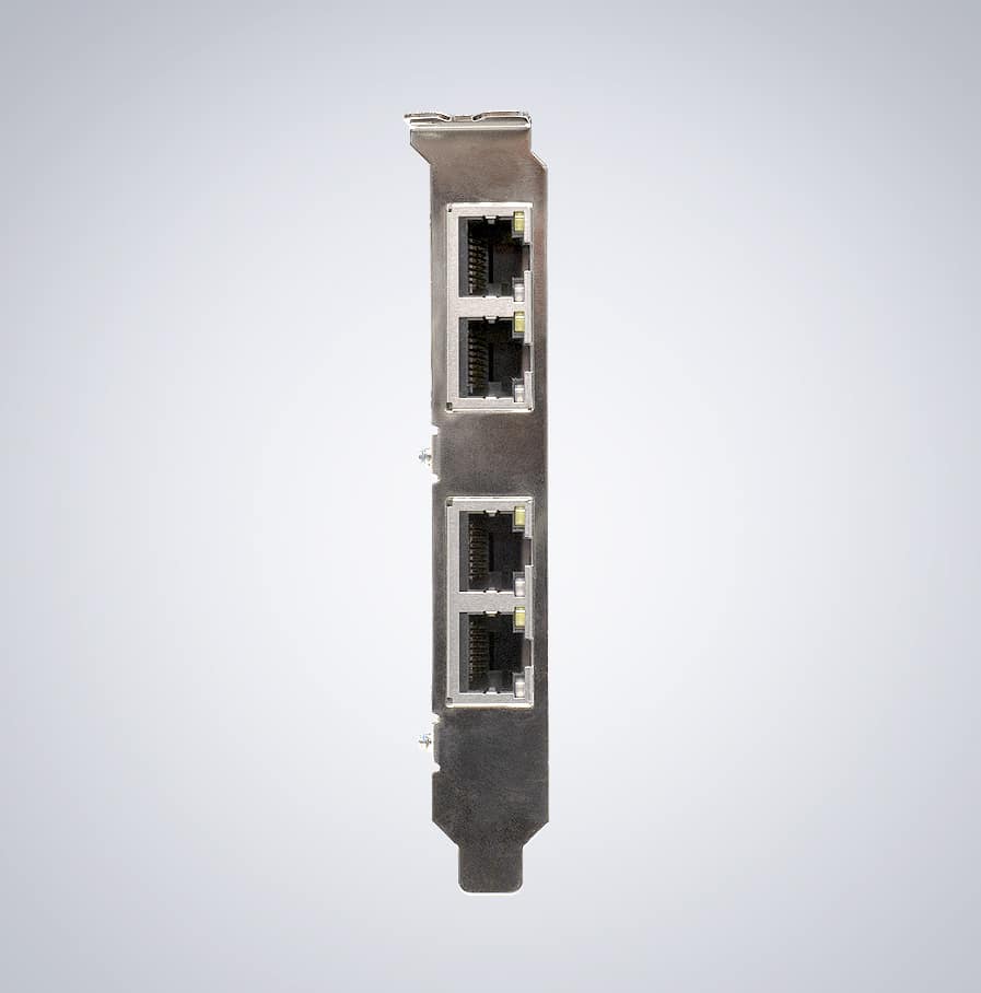 Neousys-EXPI9301CTBLK-PCIE-POE4-5G-port-side Neousys 4 port 5GigE Card EXPI9301CTBLK PCIE-POE4-5G