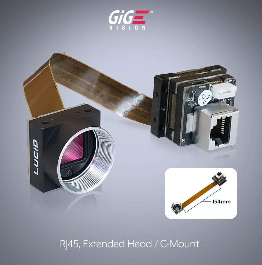 Phoenix GigE camera with remote extended c-mount head