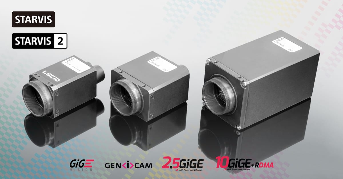 LUCID GigE, 2.5GigE, and 10GigE cameras with Starvis and Starvis2 sensors